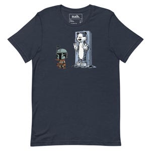 Boba Fett & Carbonite Calvin Shirt, Funny Star Wars Calvin and Hobbes Parody Tee, Bounty Hunter Frozen Tiger Mashup, Nerdy Pop Culture Gift