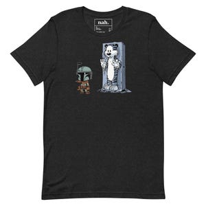 Boba Fett & Carbonite Calvin Shirt, Funny Star Wars Calvin and Hobbes Parody Tee, Bounty Hunter Frozen Tiger Mashup, Nerdy Pop Culture Gift