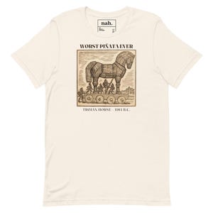 Worst Pinata Ever Shirt, Funny Trojan Horse Tee, Ancient Greece History Teacher Gift, Sarcastic Greek Mythology History Nerd Shirt