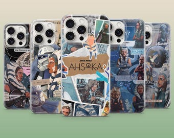 Funda para teléfono de Ahsoka Tano de Star Wars Force Hero para iPhone 17Pro, 16, 15, 14, 13, 12, Samsung S26, S25, S24, S23, A16, A56, Pixel 10, 9Pro