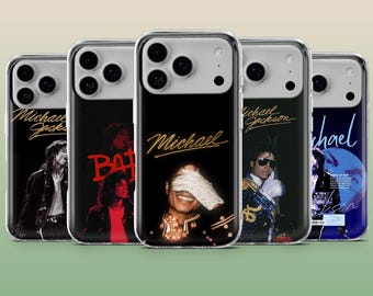 Funda para teléfono Michael Jackson Icono musical Funda clásica para iPhone 17Pro, 16, 15, 14, 13, 12, Samsung S26, S25, S24, S23Fe, A16, A56, Pixel 10 9