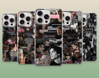 Funda para teléfono de The Vampire Diaries, diseño de romance oscuro, compatible con iPhone 17 Pro, 16, 15, 14, 13, 12, Samsung S26, S25, S24, S23 Fe, A16, A56 y Pixel 10 9 Pro.