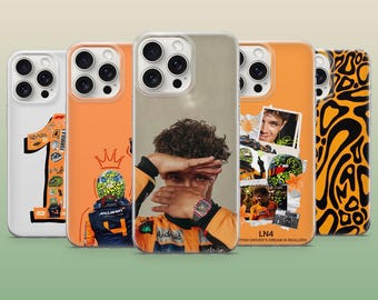 Funda para teléfono Lando Norris F1 Formula Sport para iPhone 17Pro, 16, 15, 14, 13, 12, Samsung S26, S25, S24, S23Fe, A16, A56, Pixel 10, 9Pro