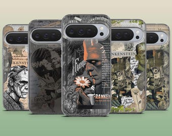 Funda para teléfono Frankenstein, diseño clásico de monstruo, compatible con iPhone 17Pro, 16, 15, 14, 13, 12, Samsung S26, S25, S24, S23Fe, A16, A56, Pixel 10 y 9Pro.