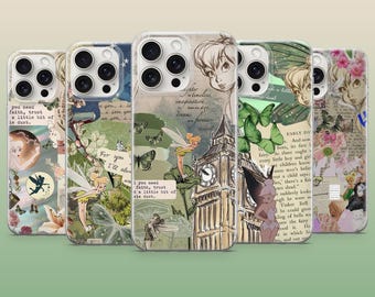 Funda para teléfono Campanilla Disney Fairy Glow Cover para iPhone 17Pro, 16, 15, 14, 13, 12, Samsung S26, S25, S24, S23Fe, A16, A56, Pixel 10, 9Pro