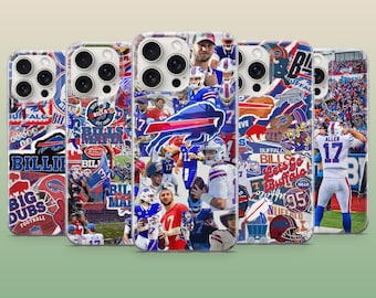 Funda para teléfono Bills Josh Allen Football Cover para iPhone 17Pro, 16, 15, 14, 13, 12, Samsung S26, S25, S24, A56, A16, Pixel 10Pro, 9A