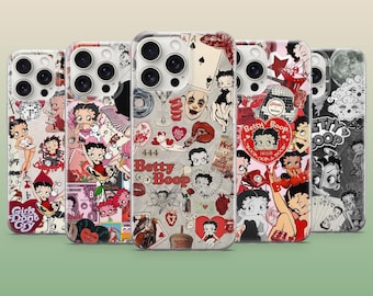 Funda para teléfono Betty Boop Sassy Vintage Cartoon Cover para iPhone 17Pro, 16, 15, 14, 13, 12, Samsung S26, S25, S24, S23, A16, A56, Pixel 10, 9Pro