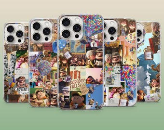 Funda para teléfono UP de Disney Pixar Adventure para iPhone 17Pro, 16, 15, 14, 13, 12, Samsung S26, S25, S24, S23Fe, A16, A56, Pixel 10, 9Pro