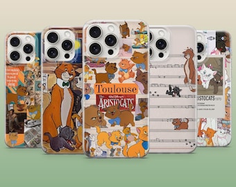 Funda para teléfono de Los Aristogatos Thomas O'Malley Stray con diseño estético para iPhone 17 Pro, 16, 15, 14, 13, Samsung S26, S25, S24, A56, A16, Pixel 10 Pro, 9A