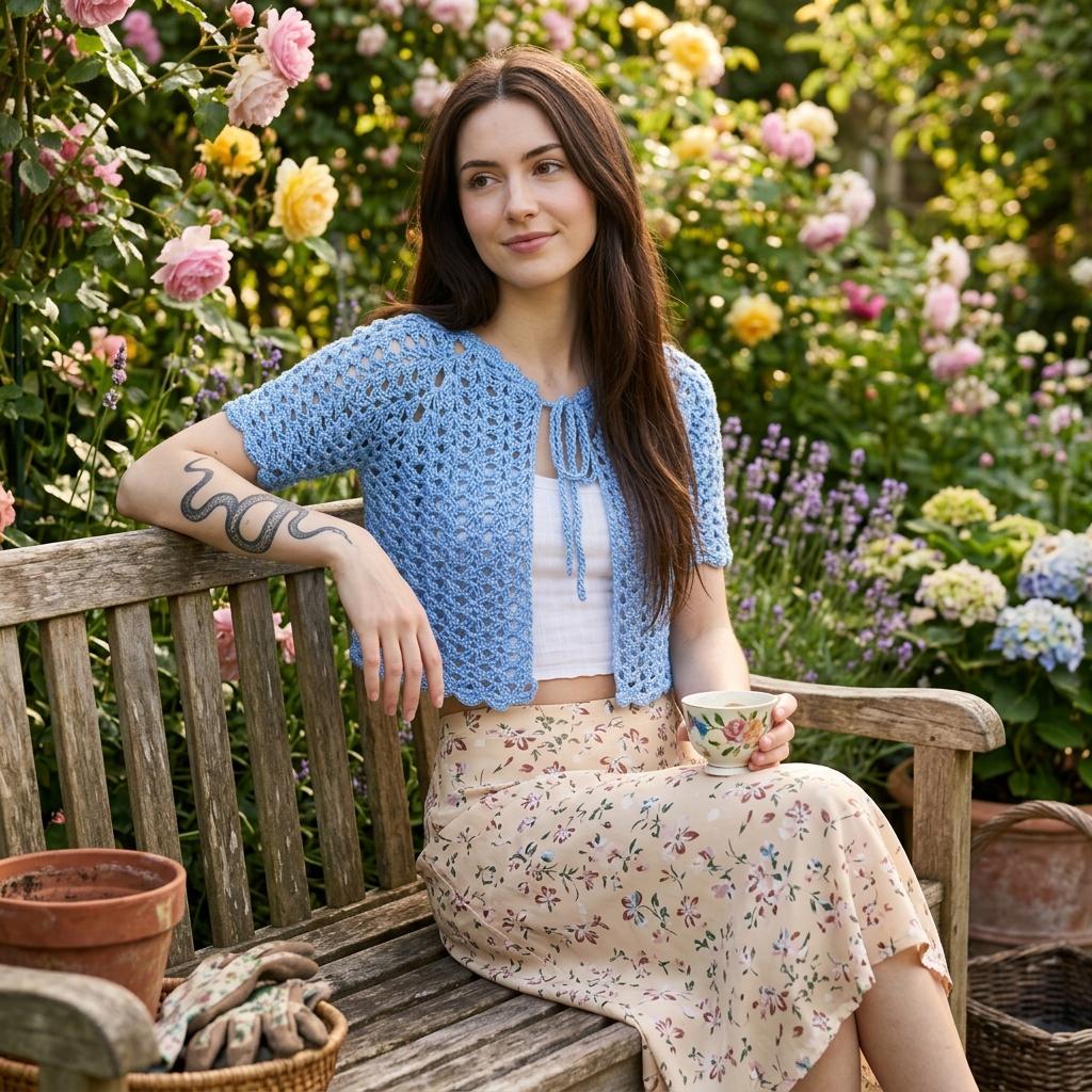 Top-Down Raglan Summer Cardigan