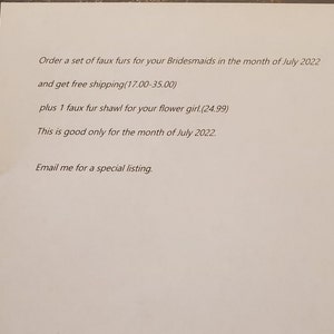 bridal party fur shawls