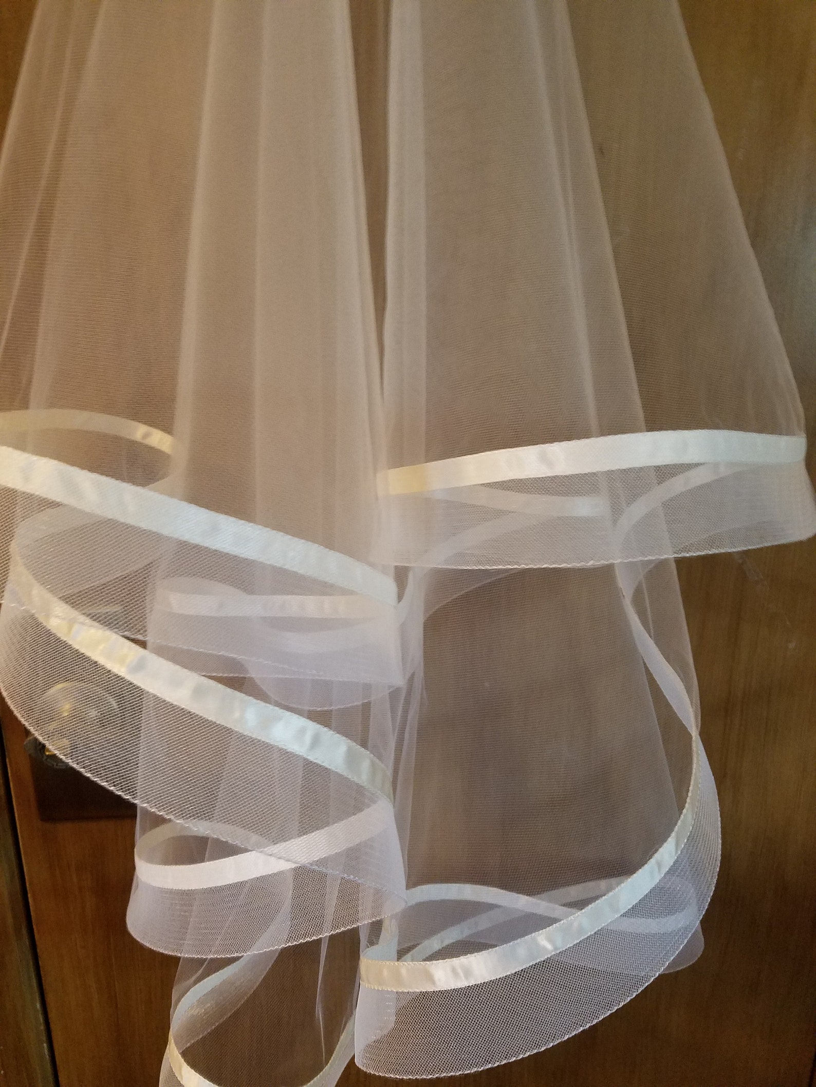 Horsehair Veil Wedding Veil With Horsehair Trim and Ribbon 2 Etsy