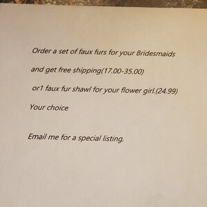 bridal party fur shawls