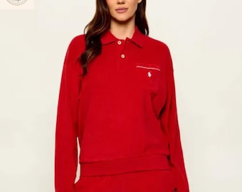 Polo Ralph Lauren Cotton Terry Long Sleeve Polo Shirt – Men’s Preppy Top