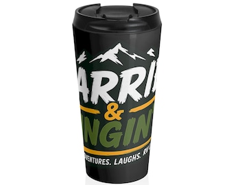 Married & Mingling Stainless Steel Travel Mug | Adventure Mountains RV Camping