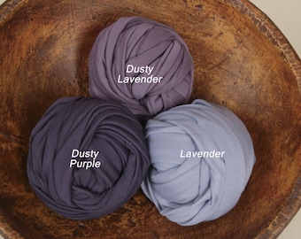 Stretchy Purple Newborn Photography Wrap: Rayon Spandex Prop