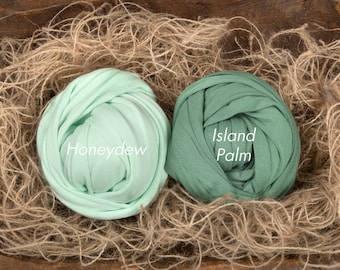 Stretchy Newborn Photography Prop Wrap, Island Greens, 16 x 58 plus stretch