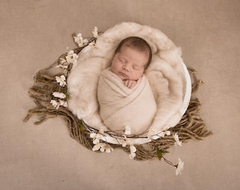 Wool Fluff , Sand, Basket Stuffer, Photo Prop newborns