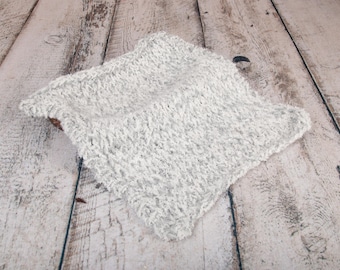 Chunky Knit Net Blanket Layer, heather Gray Color, Photography Props
