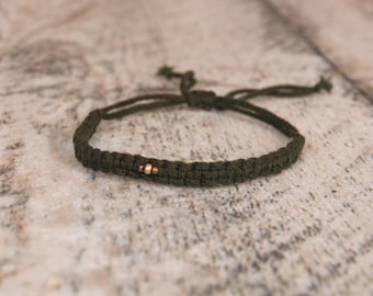 Macrame beaded headband: Dark Green, Newborn photography prop