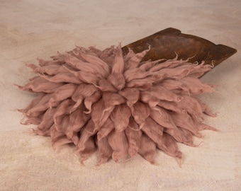 Merino Wool Layering Piece: Rose Brown Flokati Photo Prop