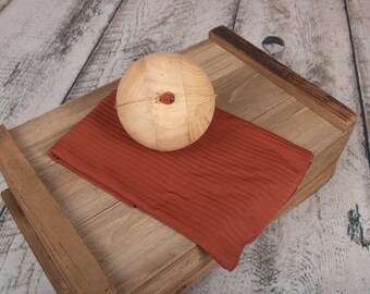 2 Piece Stretchy Wrap & Tie-back headband Set, Rust Color, Newborn Photography Prop