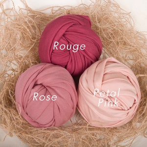 Stretchy Newborn Photography Wraps, Pinks, 16 x 58 plus stretch, Newborn Photography Prop