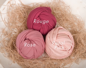 Stretchy Newborn Photography Wrap: Pink (16" x 58")