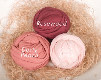 Stretchy Newborn Photography Wrap: Blush Peach Rayon Blend