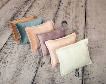 Small Pillow, Velour Texture, multiple colors, Newborn Photography Support Prop