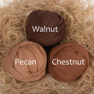 Stretchy Newborn Photography Wrap: Brown (16" x 58")