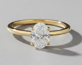 Oval Moissanite Engagement Ring, Moissanite Engagement Ring, Solitaire Engagement Ring, 2ct Oval Moissanite Engagement Ring, Conflict Free