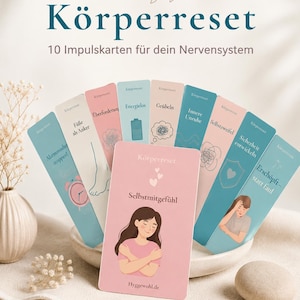 Calm your nervous system | 10 impulse cards for stress relief | Body reset PDF | Self-care cards | Relaxation in everyday life