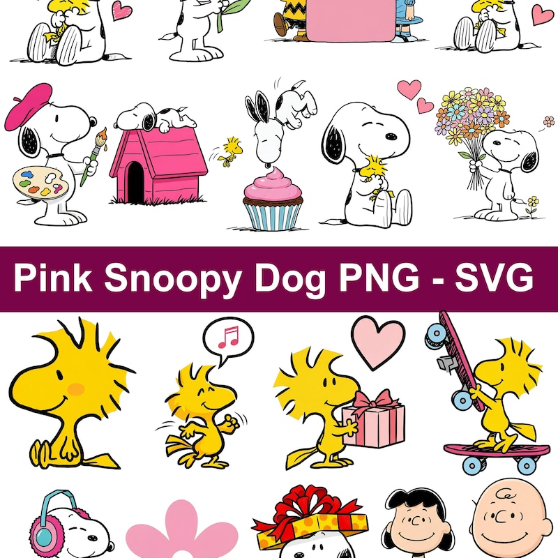 Snoopy stickers printable - Etsy España