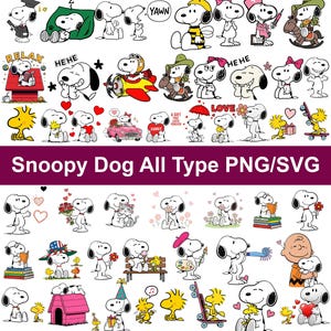 300 Snoopy Dog PNG, tecknad hundbunt, valp PNG, vintage hund clipart, tecknad stil, rolig hund, digital nedladdning, sublimeringsdesign