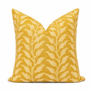 Funda de almohada con estampado de bloques en amarillo mostaza, decoración estilo granja bohemia, funda de almohada india