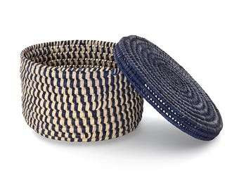 8.5 x 5" Palm Storage Basket with Lid
