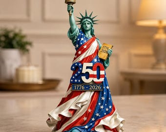 USA 250-jähriges Jubiläum der Freiheitsstatue Figur, Patriotisch 1776-2026 Tabletop Decor, Semiquincentennial Geschenk