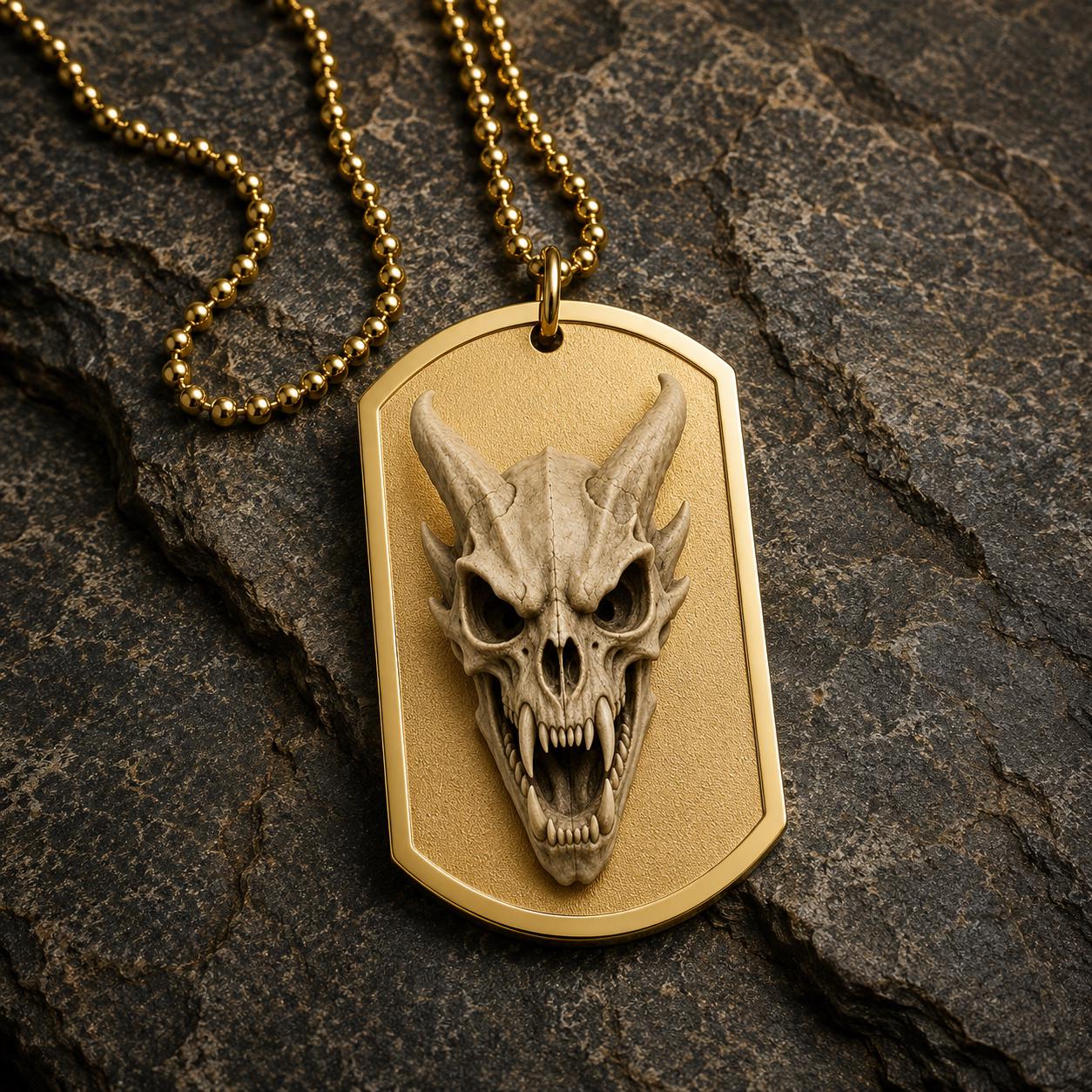 Skull dog pendant - Etsy 日本