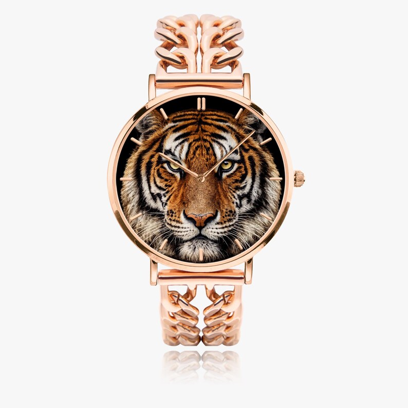 Tiger Zifferblatt Uhr Big Cat Quarz Armbanduhr Wildtiere Liebhaber Geschenk Hohl Zifferblatt Lederband Uhr Tiger Enthusiast Zubehör Bild 5