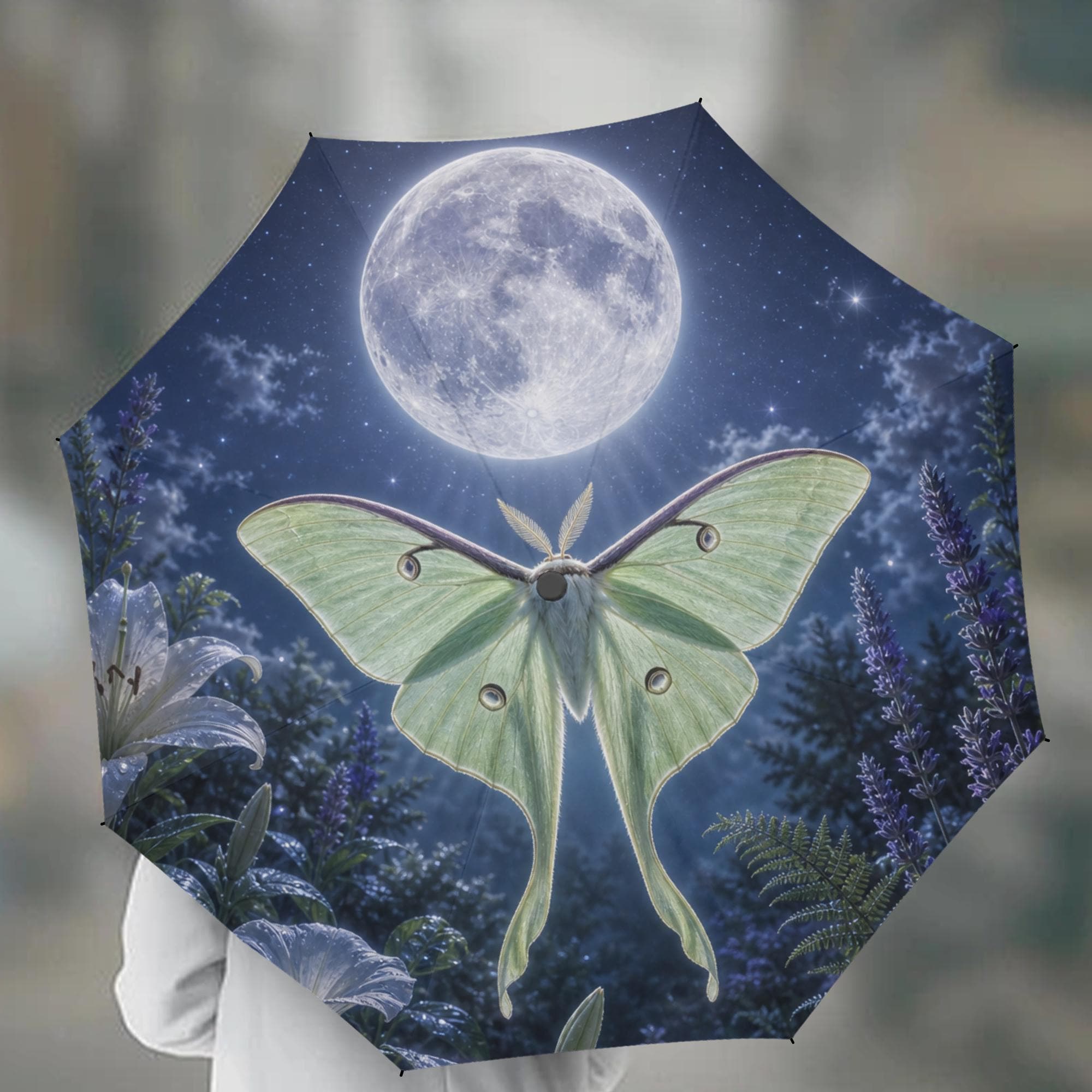 Luna Moth Automatic UV Protection Umbrella