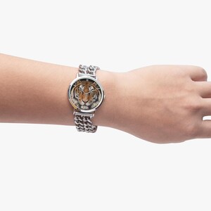 Tiger Zifferblatt Uhr Big Cat Quarz Armbanduhr Wildtiere Liebhaber Geschenk Hohl Zifferblatt Lederband Uhr Tiger Enthusiast Zubehör Bild 11