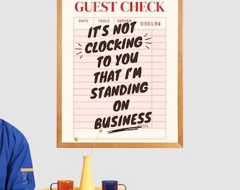 It's Not Clocking To You Wall Art | Viral Pop Culture Quote Print | Trendy Typography Poster | Fan Gift Decor