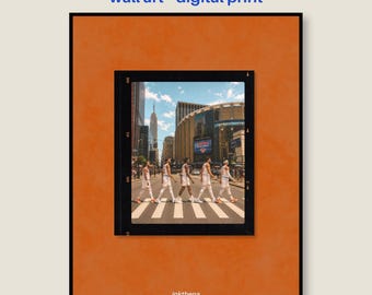 Vintage New York Knicks basketbalfilmafdruk | NYC sportmuurkunst | Finale NYC | Digitale download stedelijke poster | Tijdloos op ALD geïnspireerd |