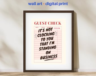 It's Not Clocks To You-muurkunst | Viraal citaatposter | Trendy kantoorinrichting | Directe download afdruk