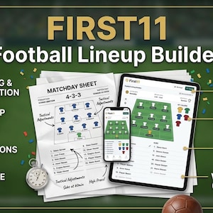 Webbapp för att bygga uppställningar i fotboll | Interaktiv taktiktavla för fotboll