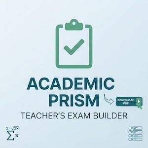 Teacher's Exam Builder Tool | Editable Test & Quiz Maker (Digital Download)
