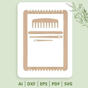 Digital Weaving Loom Cut, SVG, DXF File for Laser Cutter & CNC