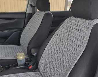 Textured Crochet Car Seat Cover Pattern | Modern DIY Car Interior Protection (PDF Download)