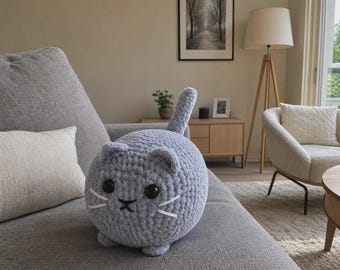 Virkmönster för katt utan sömnad | Handledning för Amigurumi-kittplysch (PDF-nedladdning)